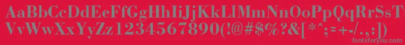 フォントBostonBold – 赤い背景に灰色の文字