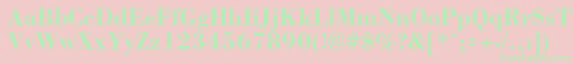 BostonBold Font – Green Fonts on Pink Background