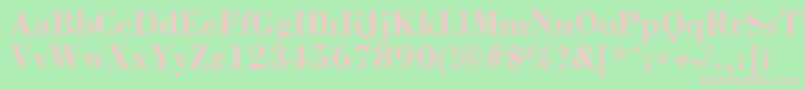 BostonBold Font – Pink Fonts on Green Background