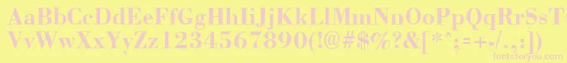 Police BostonBold – polices roses sur fond jaune