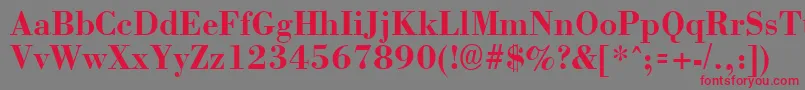 BostonBold Font – Red Fonts on Gray Background