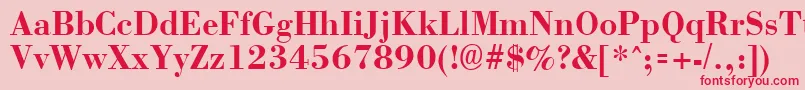 BostonBold Font – Red Fonts on Pink Background