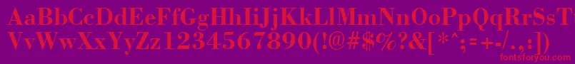 BostonBold Font – Red Fonts on Purple Background