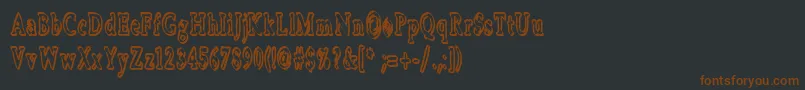 Шрифт Boosta ffy – коричневые шрифты на чёрном фоне