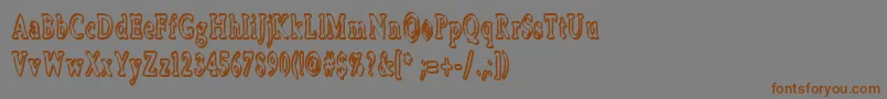 Шрифт Boosta ffy – коричневые шрифты на сером фоне
