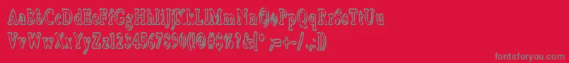 Boosta ffy Font – Gray Fonts on Red Background