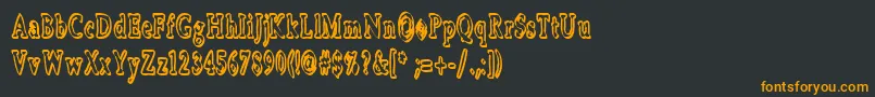 フォントBoosta ffy – 黒い背景にオレンジの文字