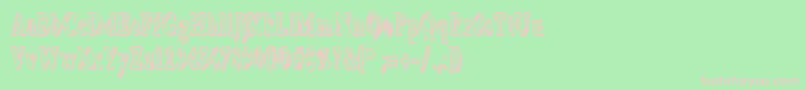 Boosta ffy Font – Pink Fonts on Green Background