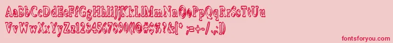 Boosta ffy-Schriftart – Rote Schriften auf rosa Hintergrund