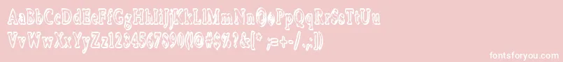 Boosta ffy Font – White Fonts on Pink Background