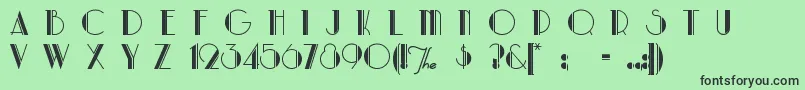 Шрифт Parklane – чёрные шрифты на зелёном фоне