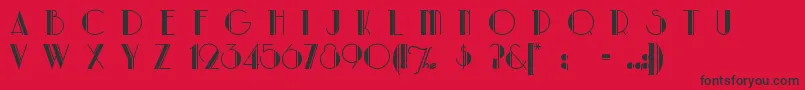 fuente Parklane – Fuentes Negras Sobre Fondo Rojo