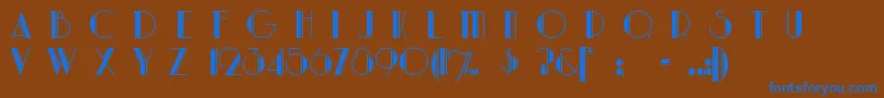 Parklane Font – Blue Fonts on Brown Background