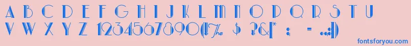 Parklane Font – Blue Fonts on Pink Background