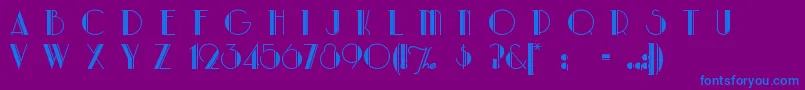 Parklane Font – Blue Fonts on Purple Background