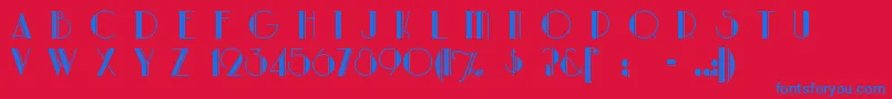 Police Parklane – polices bleues sur fond rouge