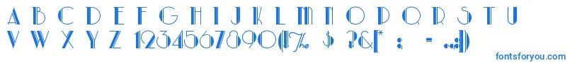 Czcionka Parklane – niebieskie czcionki