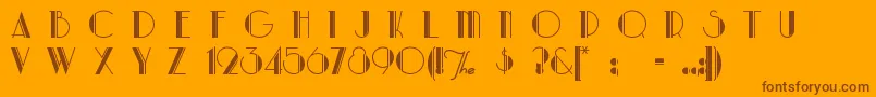 Parklane Font – Brown Fonts on Orange Background