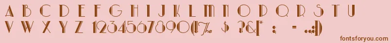 Parklane Font – Brown Fonts on Pink Background