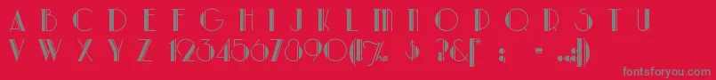 fuente Parklane – Fuentes Grises Sobre Fondo Rojo