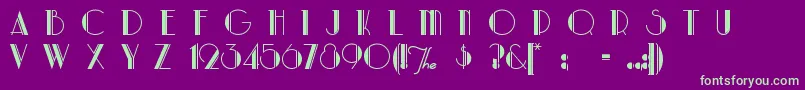 Parklane Font – Green Fonts on Purple Background