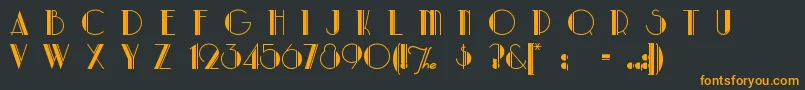 Parklane Font – Orange Fonts on Black Background