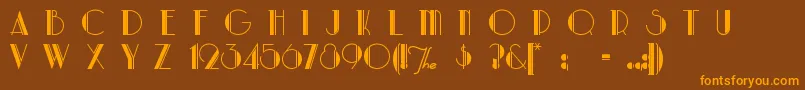 Parklane Font – Orange Fonts on Brown Background