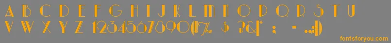 Czcionka Parklane – pomarańczowe czcionki na szarym tle
