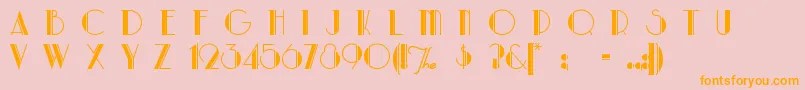 Parklane Font – Orange Fonts on Pink Background