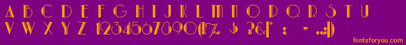 Parklane Font – Orange Fonts on Purple Background