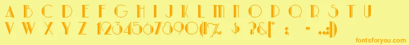 Parklane Font – Orange Fonts on Yellow Background