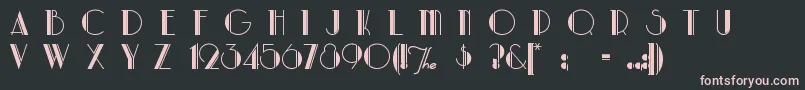 Parklane-Schriftart – Rosa Schriften auf schwarzem Hintergrund