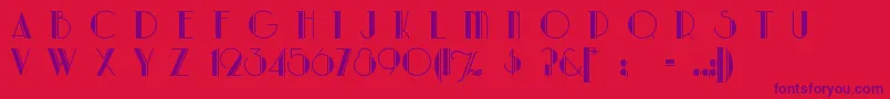 Czcionka Parklane – fioletowe czcionki na czerwonym tle