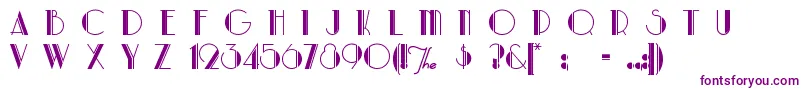 Czcionka Parklane – fioletowe czcionki