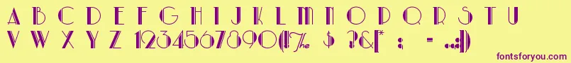 Parklane Font – Purple Fonts on Yellow Background