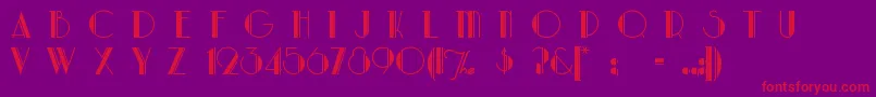 Шрифт Parklane – красные шрифты на фиолетовом фоне