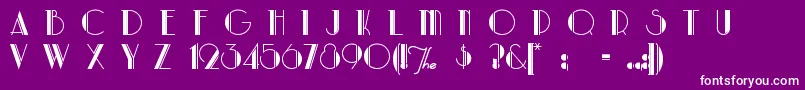 fuente Parklane – Fuentes Blancas Sobre Fondo Morado