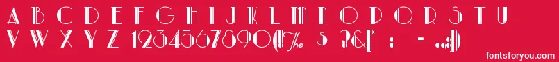 Шрифт Parklane – белые шрифты на красном фоне