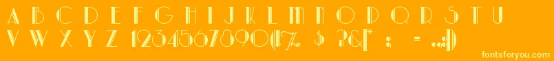 Parklane Font – Yellow Fonts on Orange Background