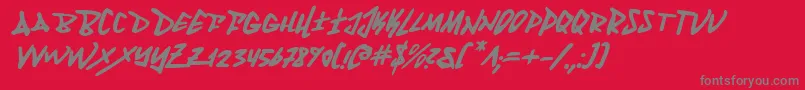 fuente FantomItalic – Fuentes Grises Sobre Fondo Rojo