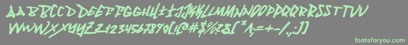 fuente FantomItalic – Fuentes Verdes Sobre Fondo Gris