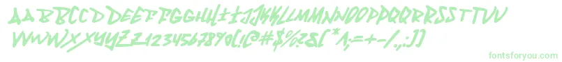 Czcionka FantomItalic – zielone czcionki