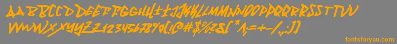 FantomItalic Font – Orange Fonts on Gray Background