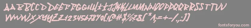 Fonte FantomItalic – fontes rosa em um fundo cinza