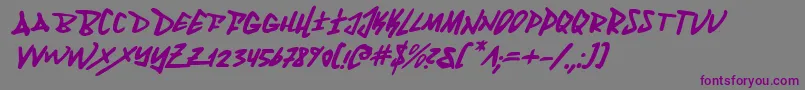 FantomItalic Font – Purple Fonts on Gray Background