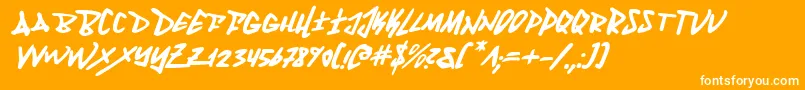 FantomItalic Font – White Fonts on Orange Background