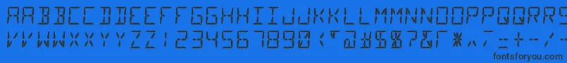 Segment14 Font – Black Fonts on Blue Background