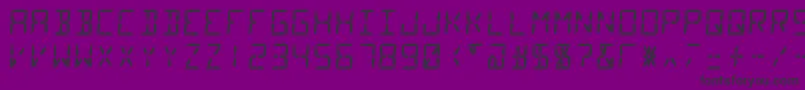 Segment14-fontti – mustat fontit violetilla taustalla