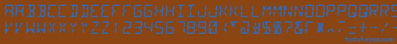 Segment14 Font – Blue Fonts on Brown Background