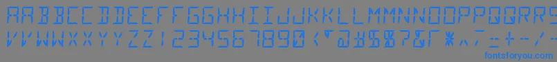 fuente Segment14 – Fuentes Azules Sobre Fondo Gris